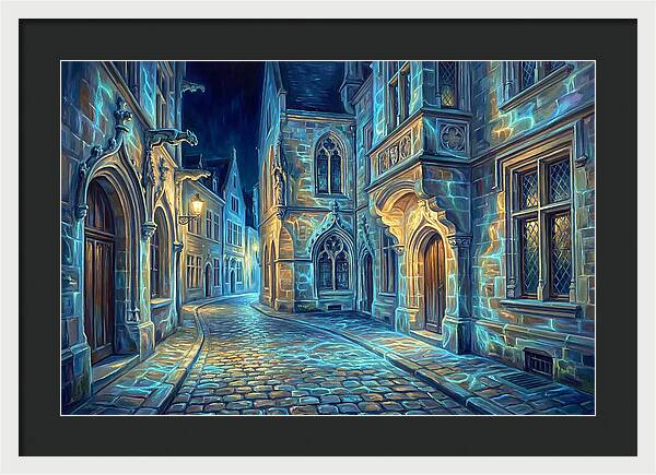 Cobblestone Street Scene