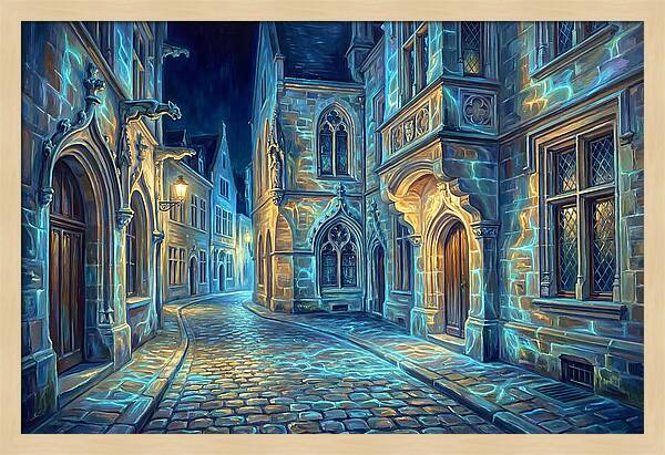 Cobblestone Street Scene