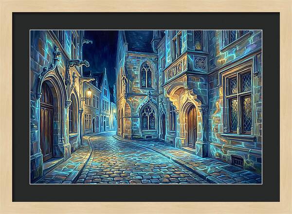 Cobblestone Street Scene