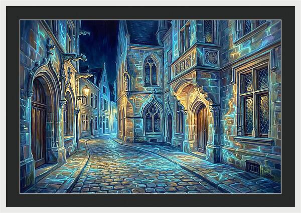 Cobblestone Street Scene