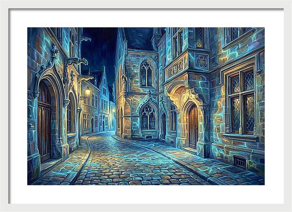 Cobblestone Street Scene