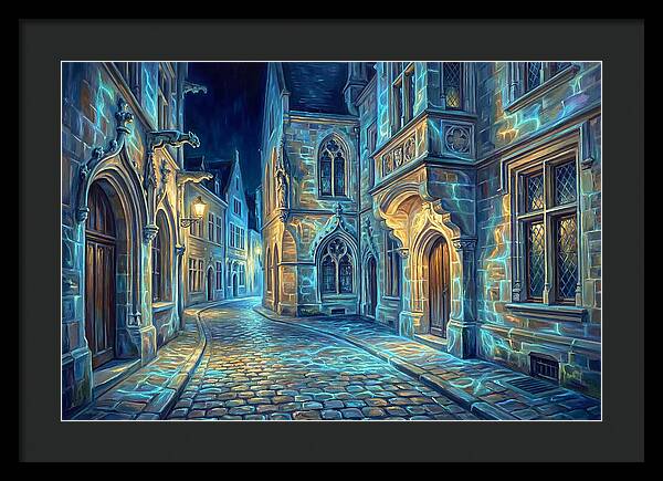 Cobblestone Street Scene