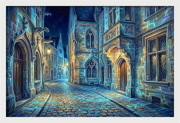 Cobblestone Street Scene