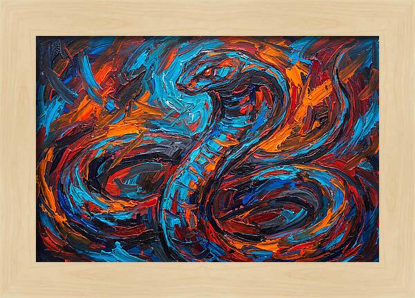 Cobra In Fiery Motion