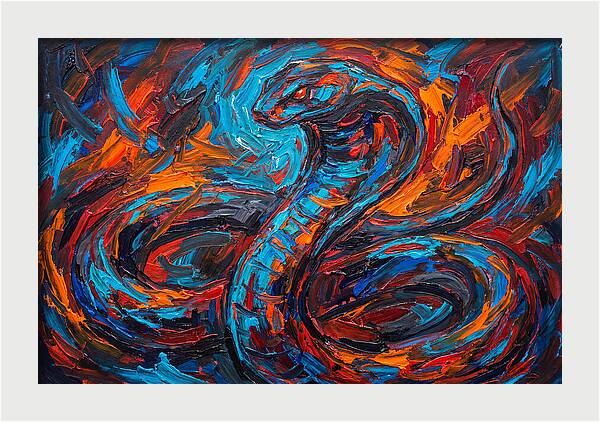 Cobra In Fiery Motion