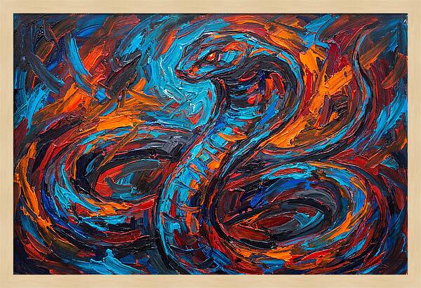 Cobra In Fiery Motion