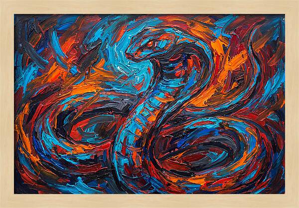 Cobra In Fiery Motion