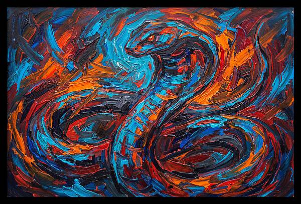 Cobra In Fiery Motion