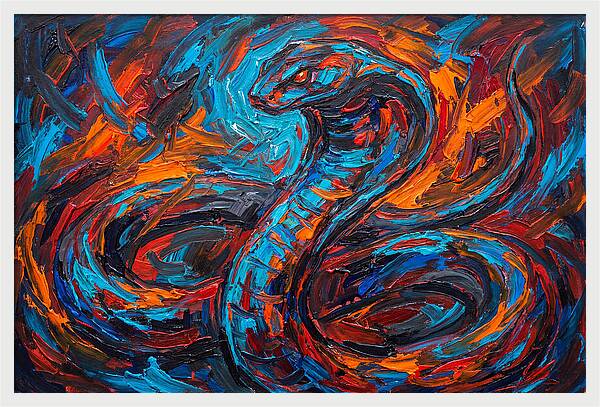 Cobra In Fiery Motion