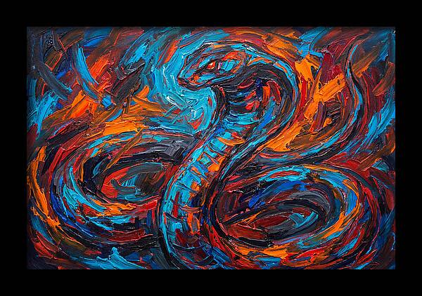 Cobra In Fiery Motion