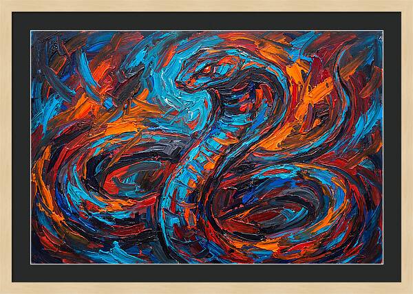 Cobra In Fiery Motion