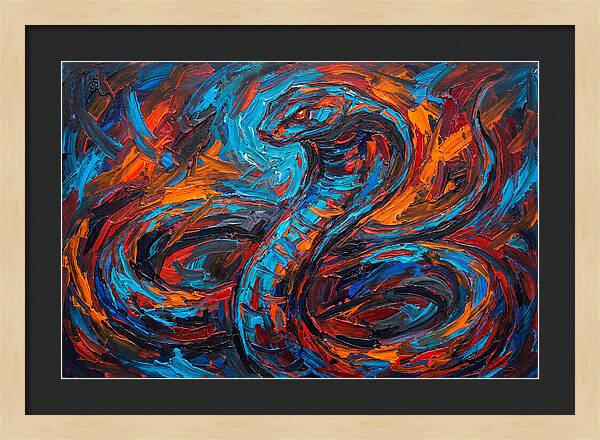 Cobra In Fiery Motion