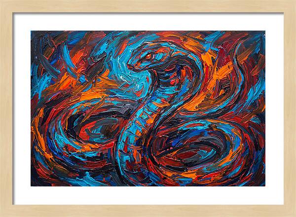 Cobra In Fiery Motion