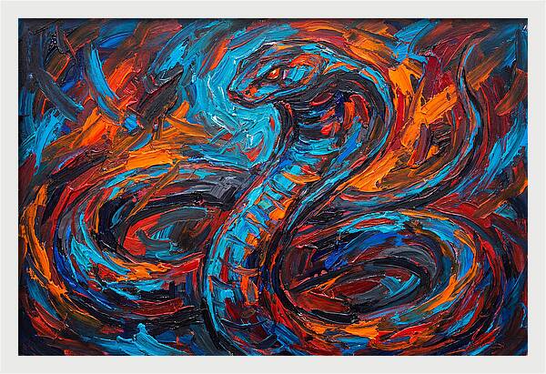 Cobra In Fiery Motion