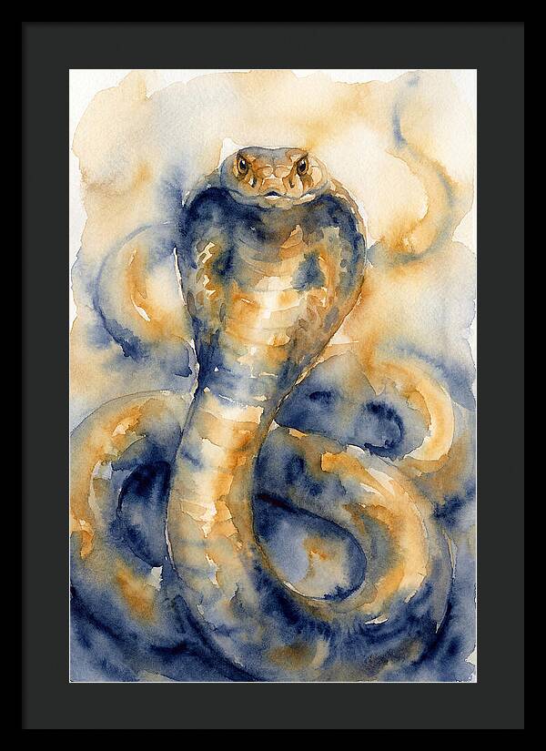Cobra In Watercolor Hues