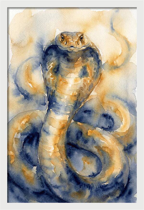 Cobra In Watercolor Hues