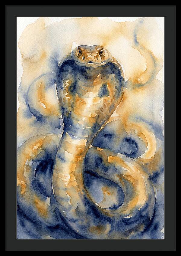 Cobra In Watercolor Hues