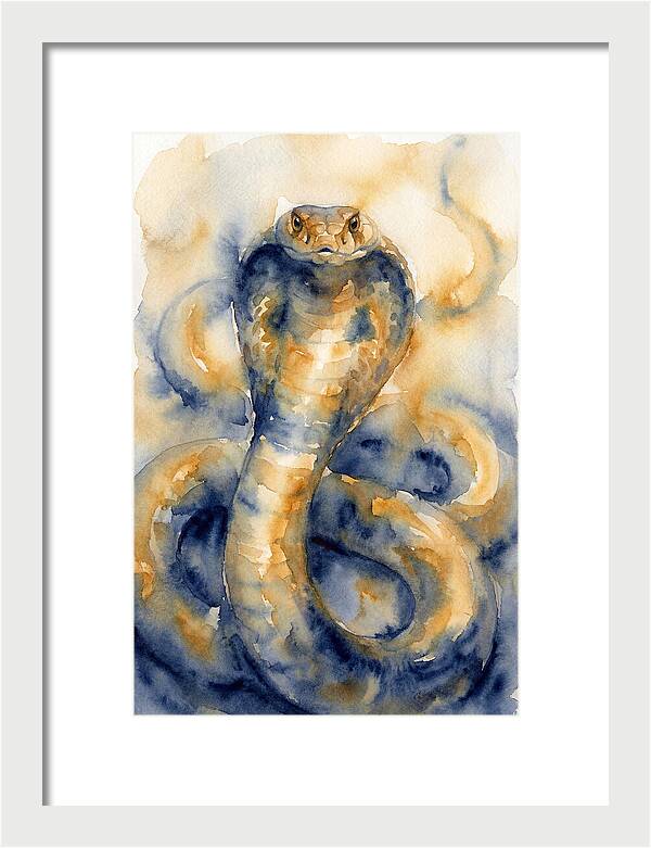 Cobra In Watercolor Hues
