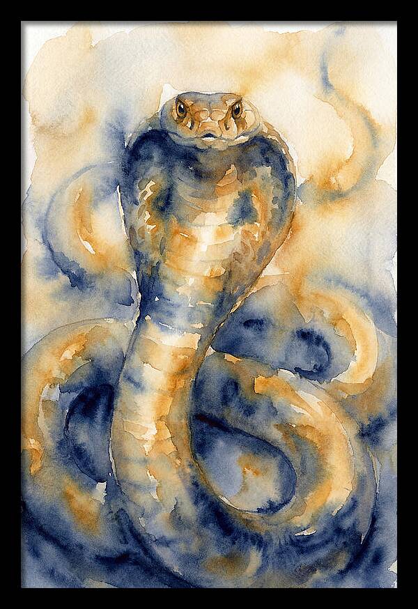 Cobra In Watercolor Hues
