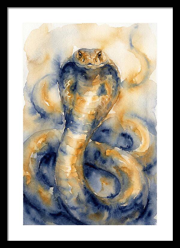 Cobra In Watercolor Hues