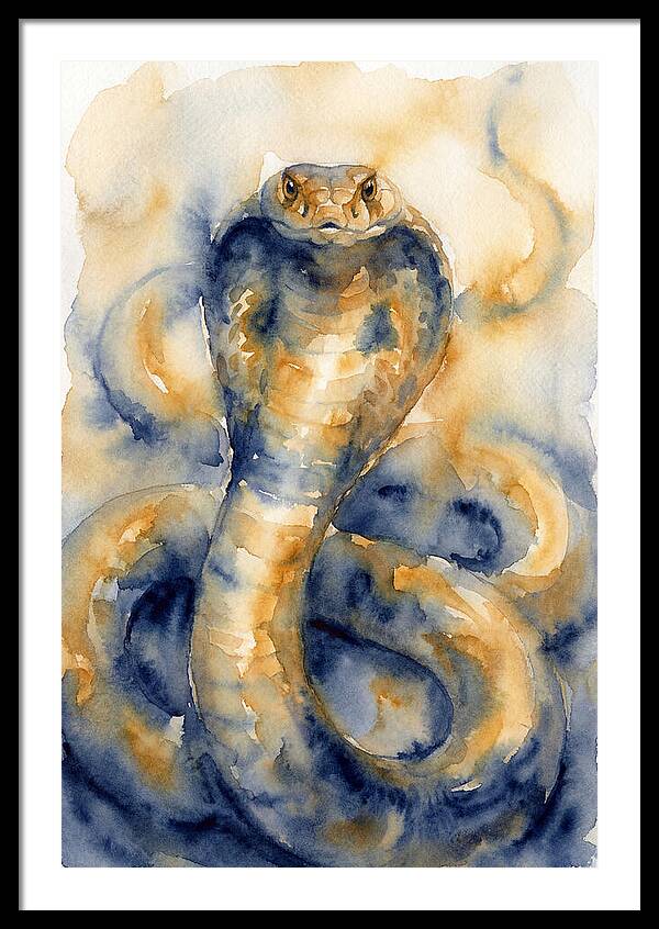 Cobra In Watercolor Hues