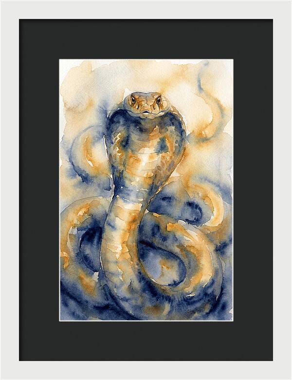 Cobra In Watercolor Hues