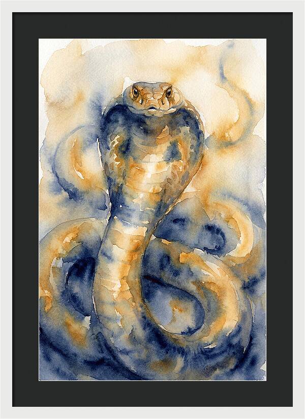 Cobra In Watercolor Hues
