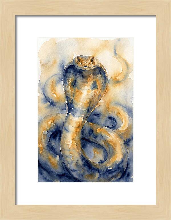 Cobra In Watercolor Hues