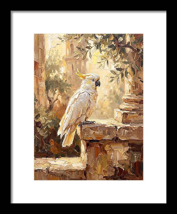 Cockatoo In Mediterranean Ruins
