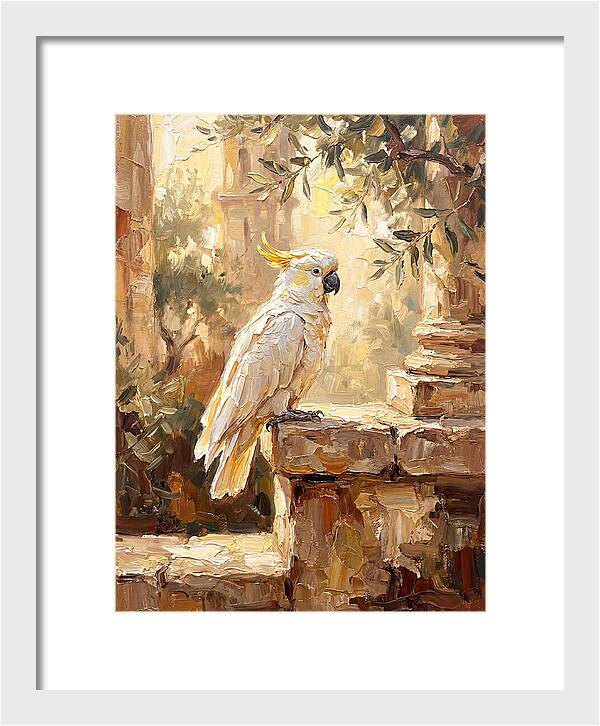 Cockatoo In Mediterranean Ruins