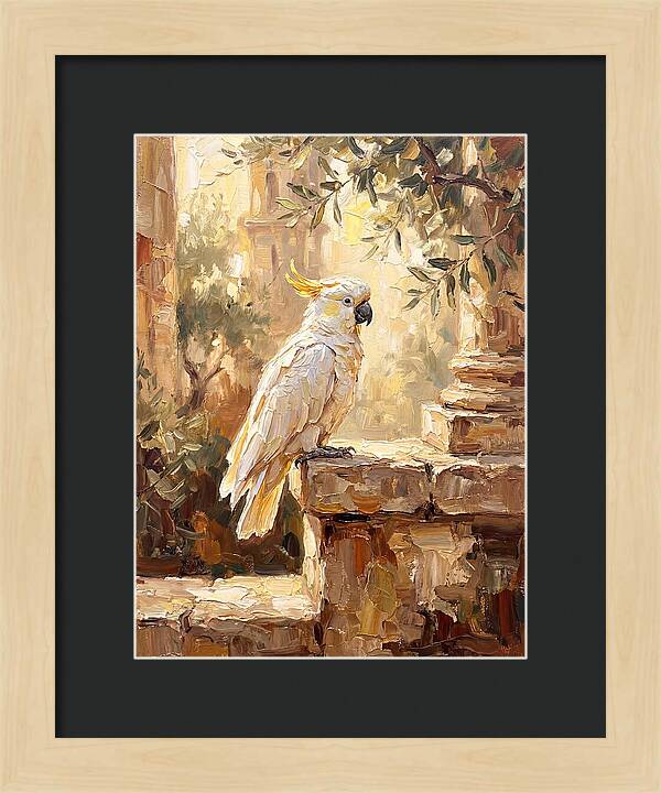 Cockatoo In Mediterranean Ruins