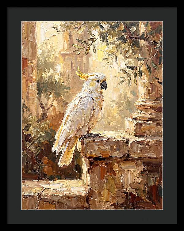 Cockatoo In Mediterranean Ruins
