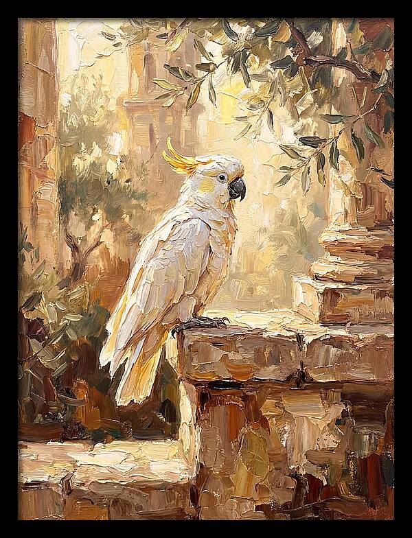 Cockatoo In Mediterranean Ruins