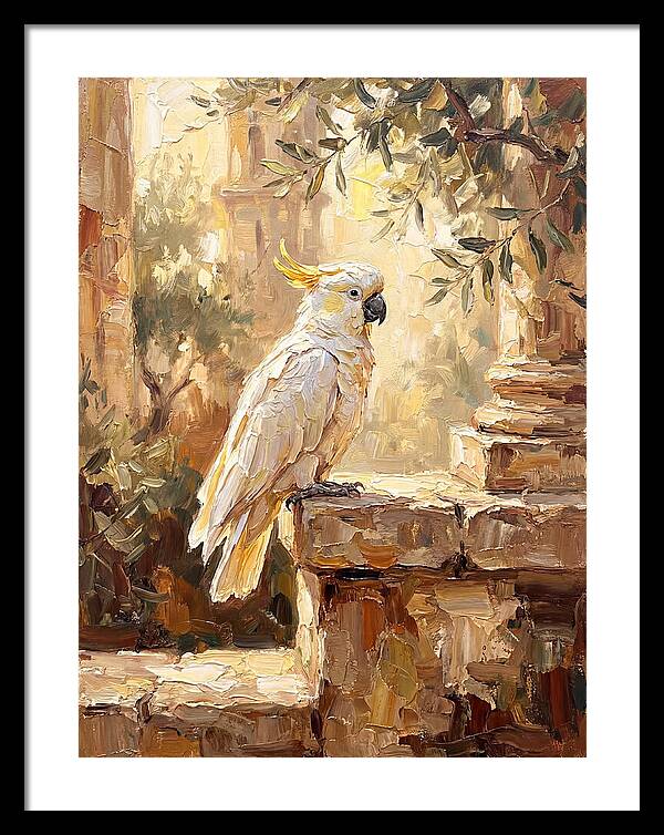 Cockatoo In Mediterranean Ruins