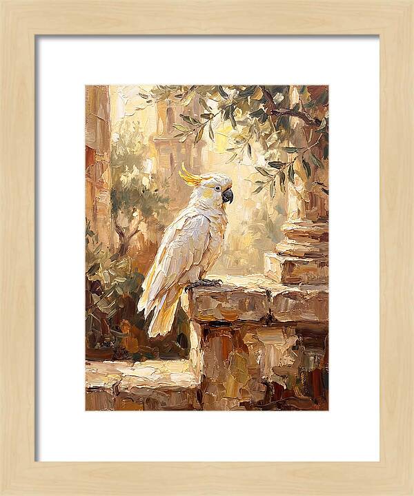Cockatoo In Mediterranean Ruins