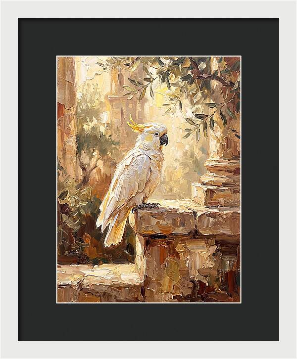 Cockatoo In Mediterranean Ruins