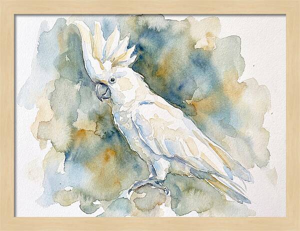 Cockatoo In Watercolor Bliss