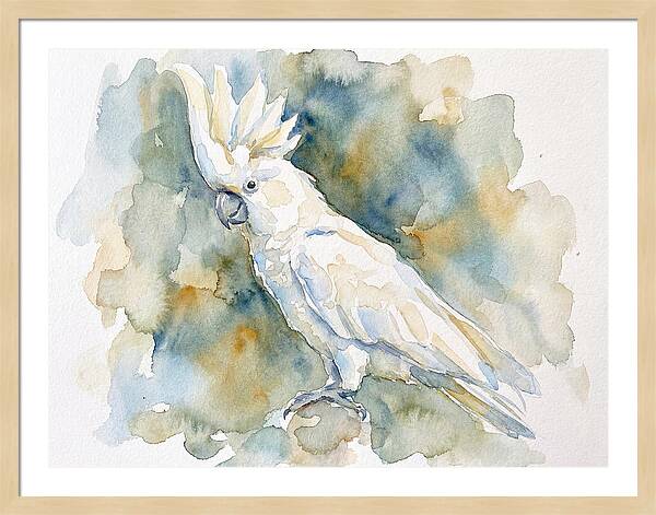 Cockatoo In Watercolor Bliss