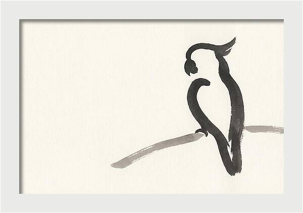 Cockatoo Silhouette In Ink