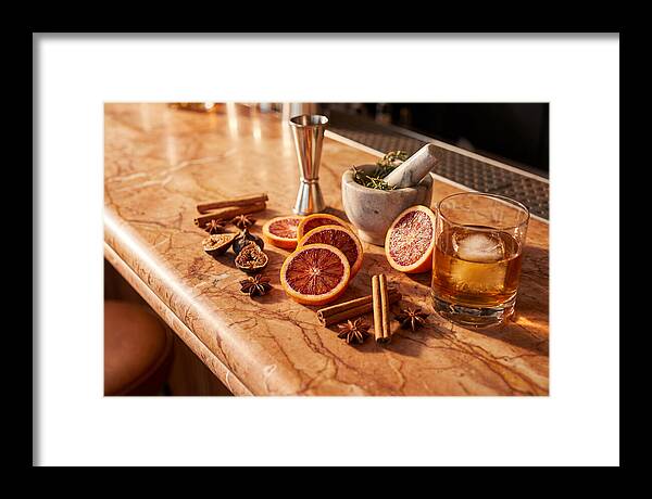 Cocktail Ingredients On Marble