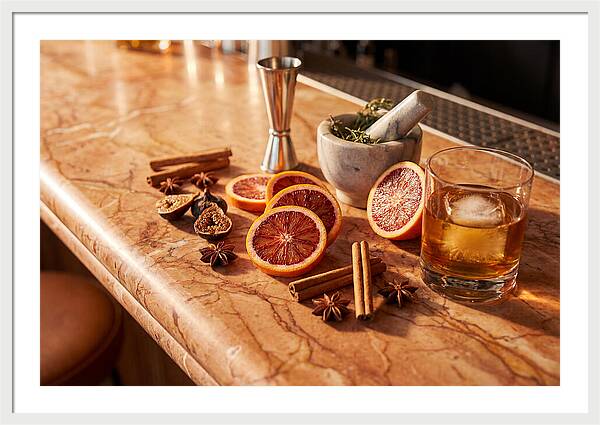 Cocktail Ingredients On Marble