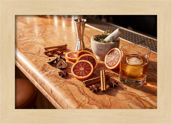 Cocktail Ingredients On Marble
