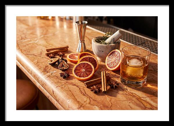 Cocktail Ingredients On Marble