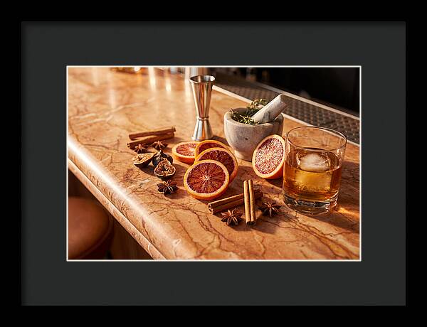 Cocktail Ingredients On Marble