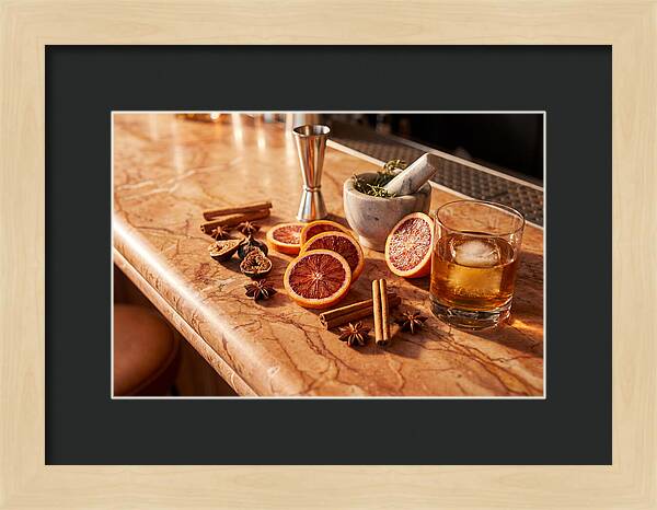 Cocktail Ingredients On Marble