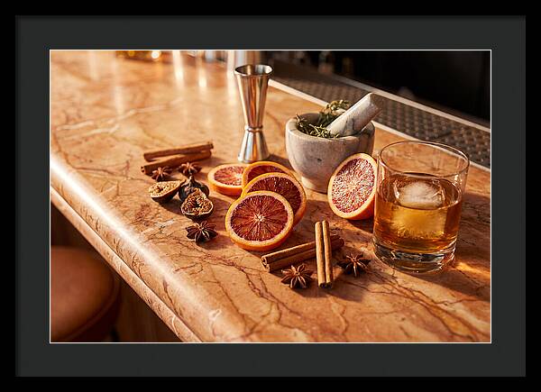 Cocktail Ingredients On Marble