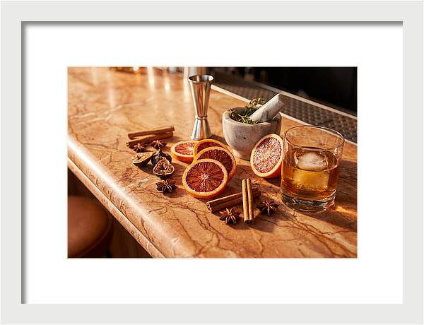 Cocktail Ingredients On Marble