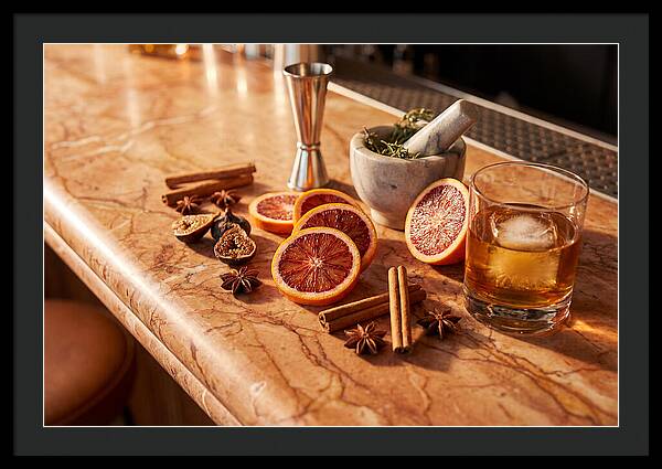 Cocktail Ingredients On Marble
