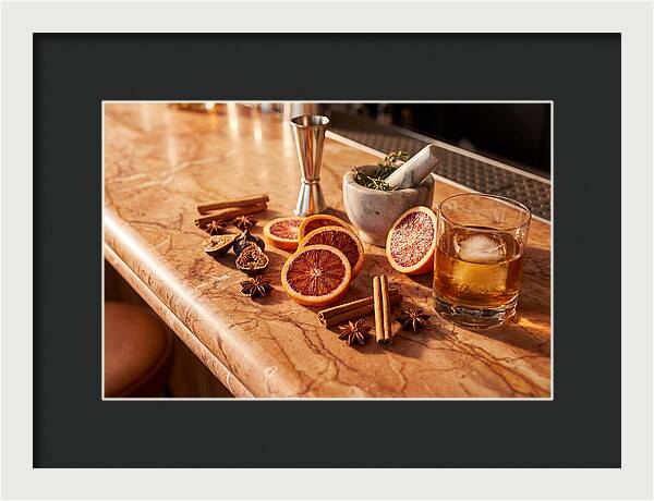 Cocktail Ingredients On Marble
