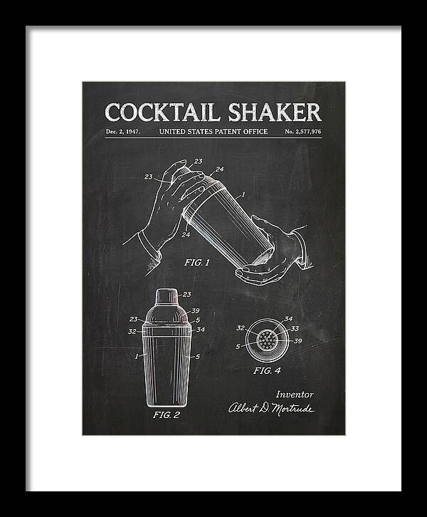 Cocktail Shaker Chalkboard Patent Us2577976a